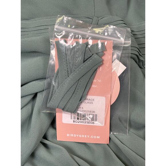 NWT Birdy Grey Grace Chiffon Convertible Maxi Dress Gown Women's XXL Sea Glass - Picture 8 of 11